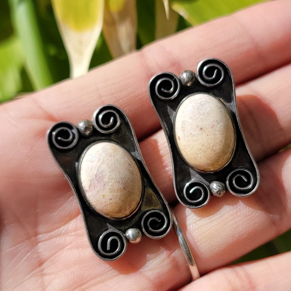 Solid 925 Sterling Silver Heavy Artisan Made Foss… - image 6